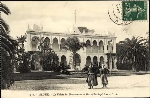Ak Algier Algerisches Algier, Der Gouverneurspalast in Mustapha Superieur