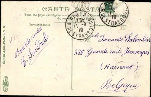 Ak Algier Algier Algerier, Das Theater und der Place de la République