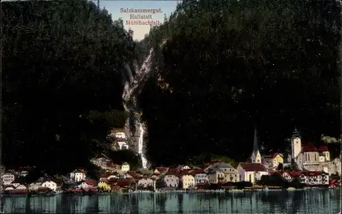 Ak Hallstatt im Salzkammergut Oberösterreich, Mühlbachfall