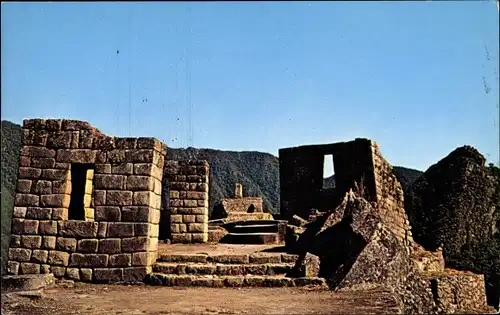 Ak Peru Machu Picchu, Der Anhängepunkt der Sonne