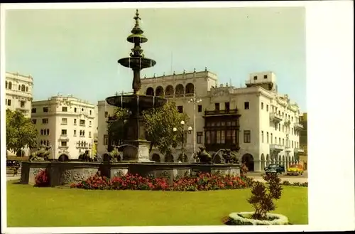 Ak Lima Peru, La Pileta de la Plaza de Armas