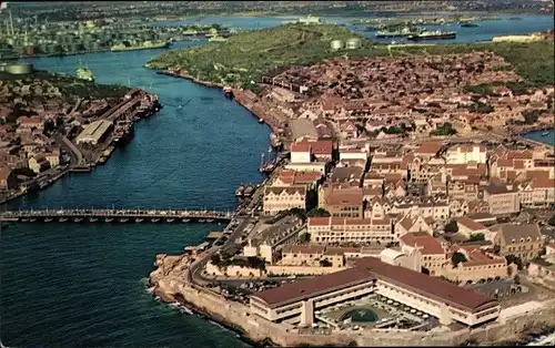 Ak Curaçao Niederländische Antillen Karibik, Vogelperspektive, Hotel Curacao Intercontinental