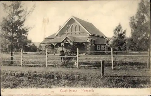 Ak Newcastle Südafrika, Gerichtsgebäude