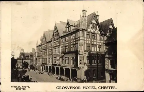 Ak Chester Cheshire England, Grasvenor Hotel