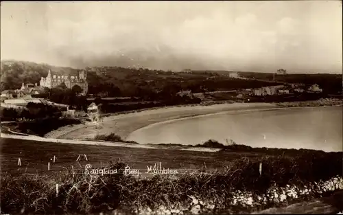 Ak Mumbles Wales, Langland Bay, Panorama