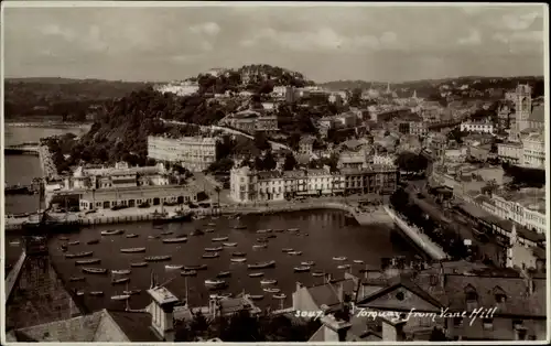 Ak Torquay Devon England, Blick vom Yant Hill