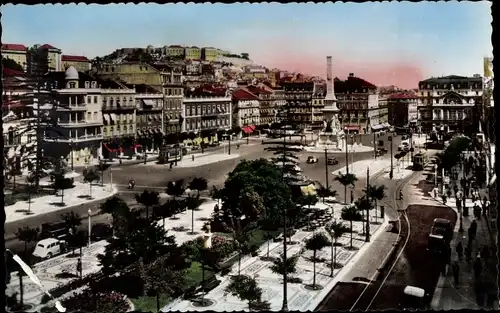 Ak Lisboa Lissabon Portugal, Praca dos Restauradores