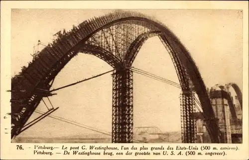Ak Pittsburg Kansas, USA, die Westinghouse Bridge