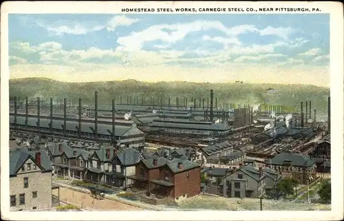 Ak Pittsburgh Pennsylvania USA, Homestead Steel Works, Carnegie Steel Co.