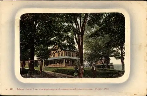 Ak Massachusetts USA, Yolande House, Lake Chaubunagungamaug, Webster