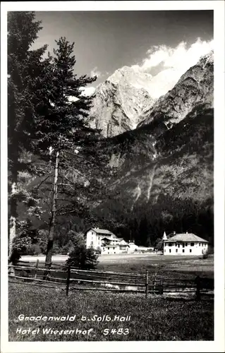 Ak Gnadenwald bei Solb Hall Innsbruck in Tirol, Hotel Wiesenhof