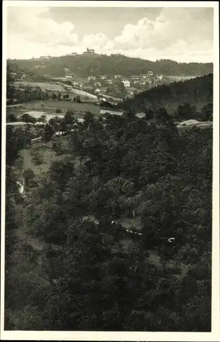 Ak Komáří hůrka Mückenberg im Erzgebirge Region Aussig, Mückentürmchen, Komáří Vizka, Panorama