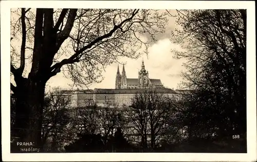 Ak Praha Prag Tschechien, Hradčany Hradschin, Durchblick