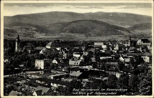 Ak Cieplice Śląskie Zdrój Bad Warmbrunn Riesengebirge Schlesien, Panorama, Schneegruben