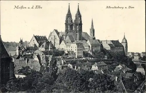 Ak Meißen an der Elbe, Albrechtsburg und Dom