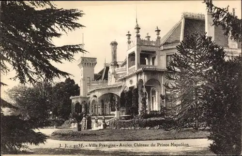 Ak Prangins Kanton Waadt, Villa Prangins, altes Schloss von Prinz Napoleon