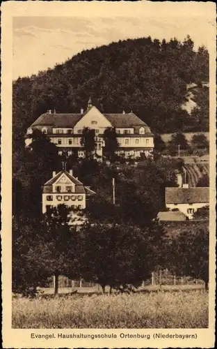 Ak Ortenburg in Niederbayern, Evangelische Haushaltungsschule