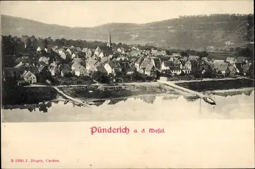 Ak Pünderich an der Mosel, Gesamtansicht