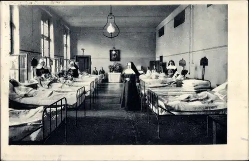 Ak Wien 5 Margareten, Klosterspital, Hartmanngasse 7-11, Krankenzimmer Saal III