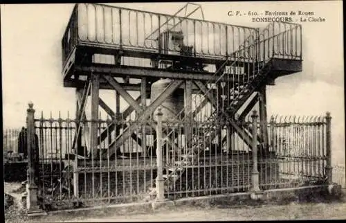 Ak Bonsecours Seine Maritime, die Glocke