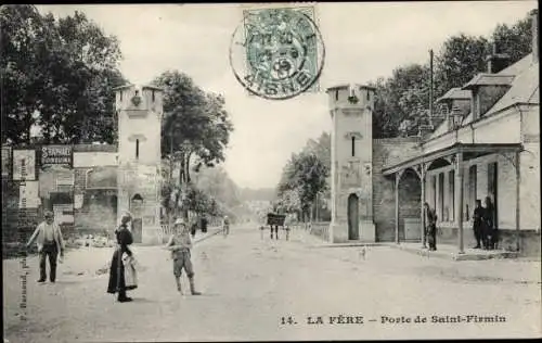 Ak La Fère Aisne, Porte de Saint-Firmin