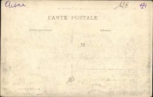 Ak La Ferté Milon Aisne, Rathaus, Place du Marche au Blé