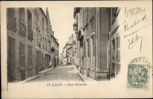 Ak Laon-Aisne, Rue Serurier