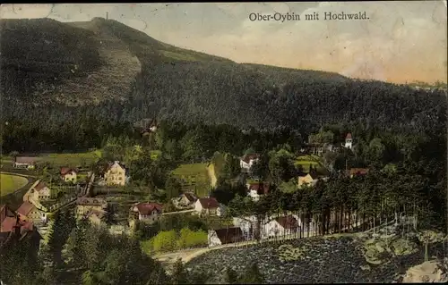 Ak Oybin in der Oberlausitz, Ober-Oybin, Panorama, Hochwald