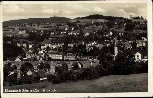 Ak Sebnitz Sächsische Schweiz, Panorama, Tanzplan, Viadukt