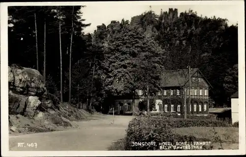 Foto Ak Jonsdorf Sachsen, Hotel Gondelfahrt
