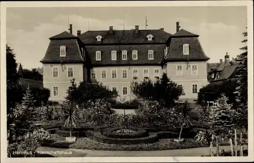 Ak Herrnhut in der Oberlausitz Sachsen, Herrschaftshaus