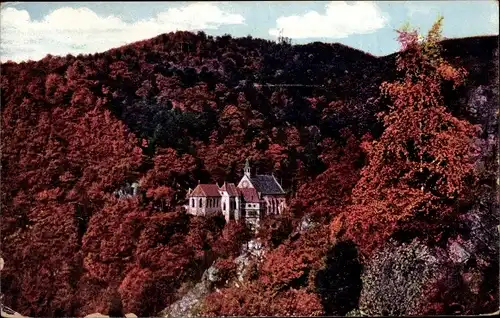 Ak Ribeauvillé Rappoltsweiler Elsass Haut Rhin, Maria Dusenbach, Wallfahrtskirche, Kloster