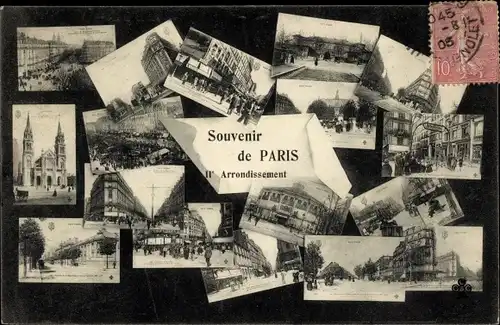 Ak Paris XI, Details, Straßenpartien, Kirche