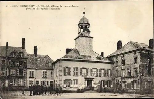 Ak Donchery Ardennes, Rathaus