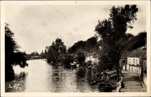 Ak Nemours Seine et Marne, Landschaft am Loing