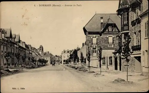 Ak Dormans Marne, Avenue de Paris