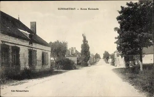 Ak Connantre Marne, Nationalstraße