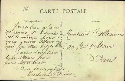 Ak Boult sur Suippe Marne, Carrerour des Routes de Bazancourt und Roizy, Le Chateau
