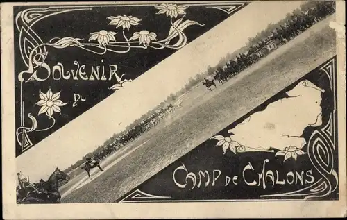 Ak Chalon sur Saône Saône et Loire, Aufmarschsoldaten, Feld