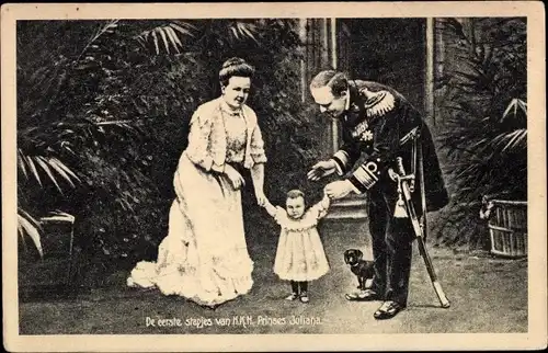 Ak Königin Wilhelmina, Prinz Hendrik mit Prinzessin Juliana