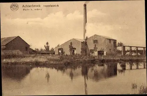 Ak Achterbroek Flandern Antwerpen, Steenfabriek