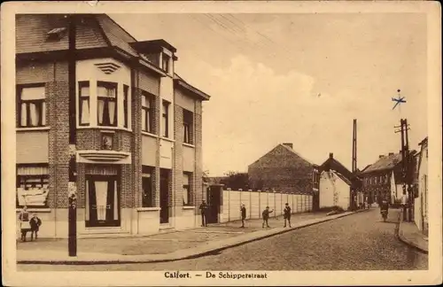 Ak Calfort Calfort Flandern Antwerpen, De Schippelstraat