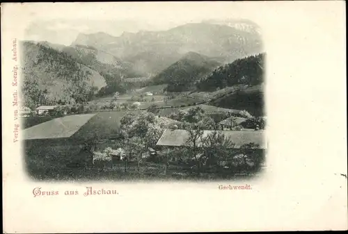 Ak Aschau im Chiemgau Oberbayern, Gschwendt