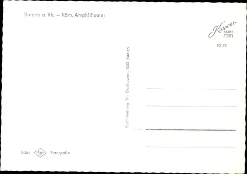 Ak Xanten am Niederrhein, Römisches Amphitheater, Fliegeraufnahme