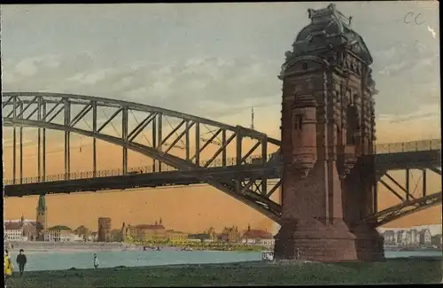 Ak Düsseldorf am Rhein, Rheinbrücke