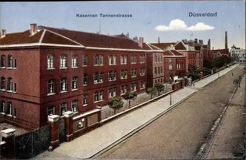 Ak Düsseldorf am Rhein, Kasernen Tannenstraße