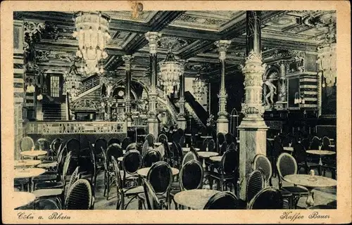Ak Köln am Rhein, Kaffee Bauer, Inneres