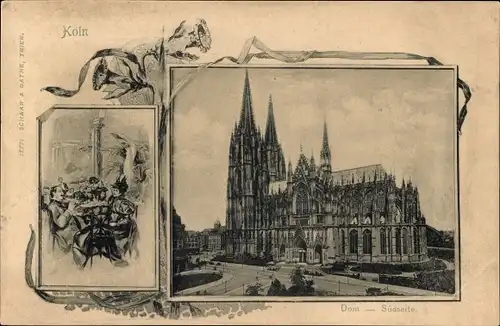Ak Köln am Rhein, Dom, Südseite