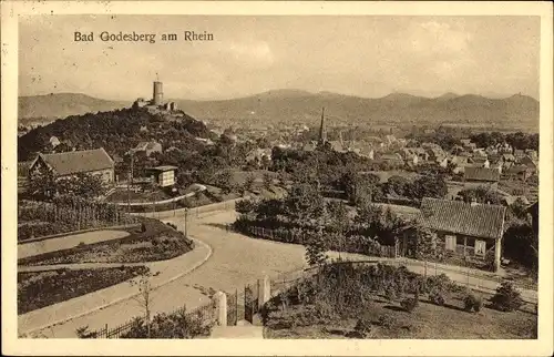 Ak Bad Godesberg Bonn am Rhein, Godesburg, Panorama