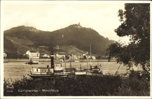 Ak Königswinter am Rhein, Rheinfähre